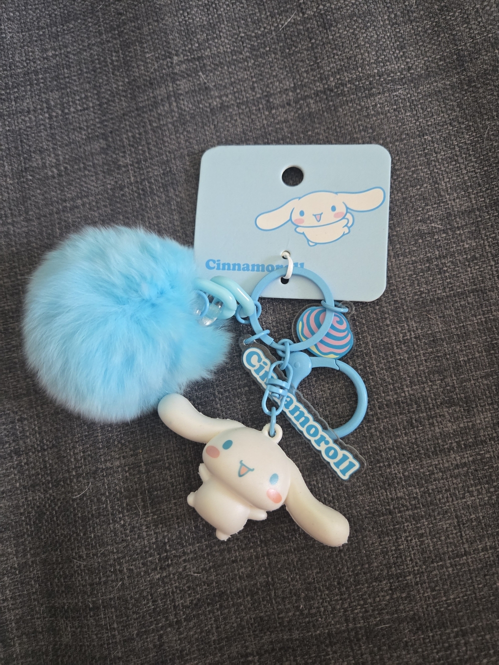 Sanrio Cinnamoroll Blue Pom-Pom Character Keychain